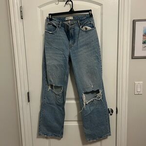 A&F The 90s Relaxed High Wasted Distressed Jeans